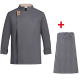 New Chef Jackets for Men Women Short Long Sleeve Cook Shirt Solid Chef Uniform Bakery Restaurant Waitress Waiter Uniform Tops