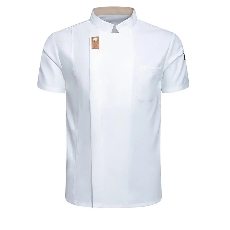 New Chef Jackets for Men Women Short Long Sleeve Cook Shirt Solid Chef Uniform Bakery Restaurant Waitress Waiter Uniform Tops