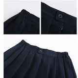 New Chinese Taiwan Graduation Clothes Uniform Suit High School Student Seifuku Girl Jk Uniforms Set Navy Pleated Skirts Japanese