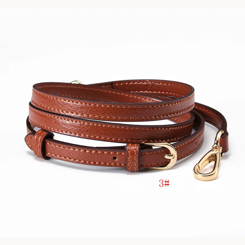 New Cowhide Bag Strap Handbag Belt Shoulder Messenger Crossbody Genuine Leather Bag Strap Replacement Women Bag Accessories