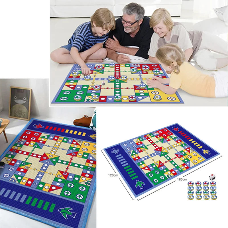 New Design Kids Carpet Ludo Board Game Mat for Children Portable Travel Children Toy Chess Family And Party Games