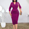 New European and American women slim professional skirt  ladies suit collar button dress