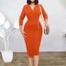 New European and American women slim professional skirt  ladies suit collar button dress