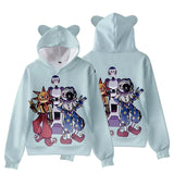 New FNAF Sundrop&Moondrop Pullover Kids Hoodie Sweatshirts Cat Ears Cartoon Sweatshirt Teens Boys Girls Cosplay Costume Hoodies