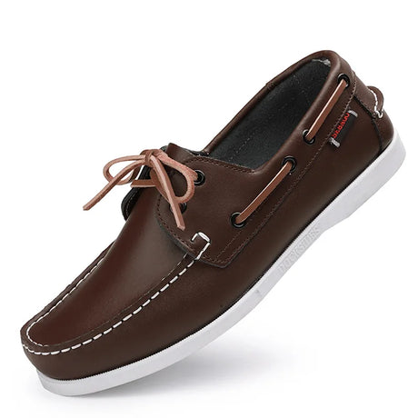 New Genuine Leather Loafers Men Moccasin Sneakers Driving Shoes Causal Men Shoes Women Footwear Docksides Classic Boat Shoes