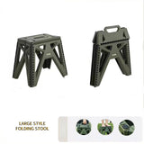 New Japanese-style Portable Outdoor Folding Stool Camping Fishing Chair High Load-bearing Reinforced PP Plastic Triangle Stool