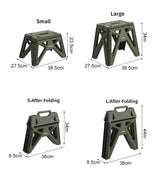 New Japanese-style Portable Outdoor Folding Stool Camping Fishing Chair High Load-bearing Reinforced PP Plastic Triangle Stool