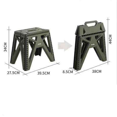 New Japanese-style Portable Outdoor Folding Stool Camping Fishing Chair High Load-bearing Reinforced PP Plastic Triangle Stool