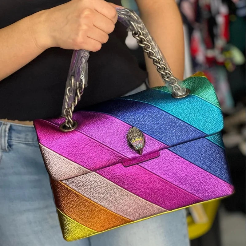 New Kurt Rainbow Bag Medium Size Chain Bag London Luxury Design Women Bags One-shoulder Crossbody Messenger Handbag