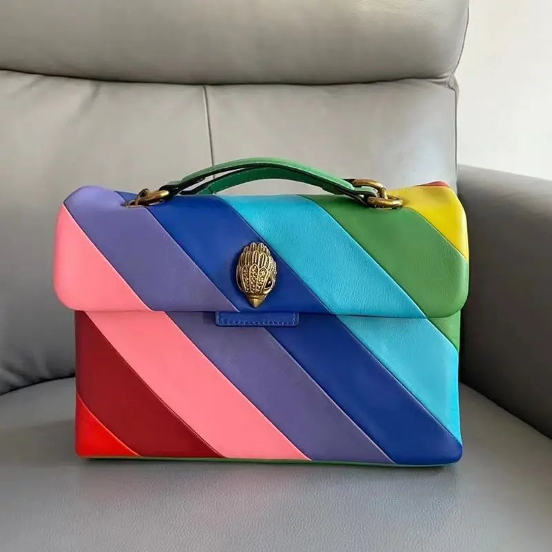 New Kurt Rainbow Bag Medium Size Chain Bag London Luxury Design Women Bags One-shoulder Crossbody Messenger Handbag