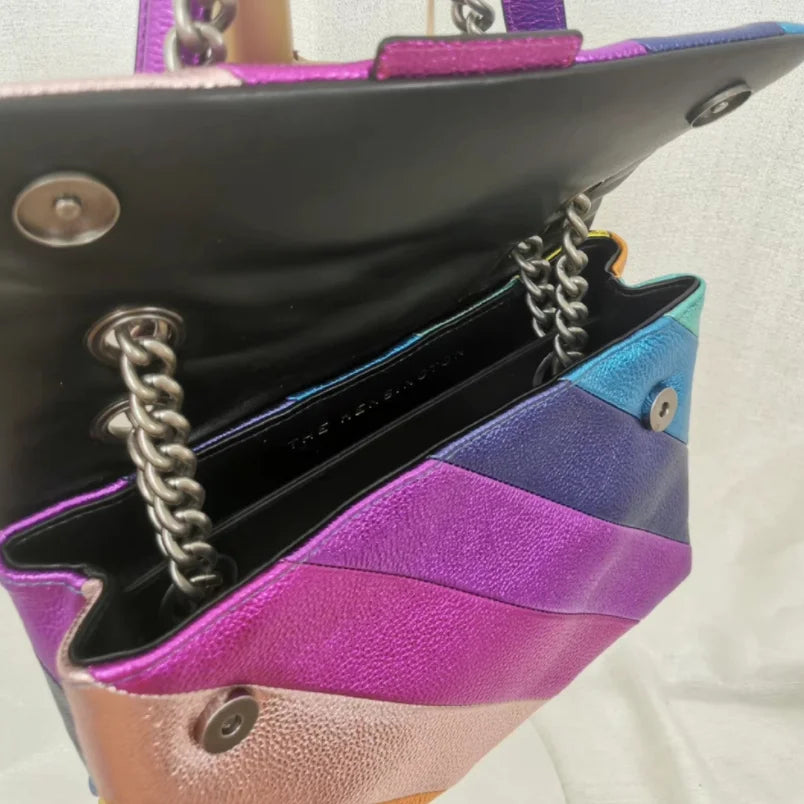 New Kurt Rainbow Bag Medium Size Chain Bag London Luxury Design Women Bags One-shoulder Crossbody Messenger Handbag