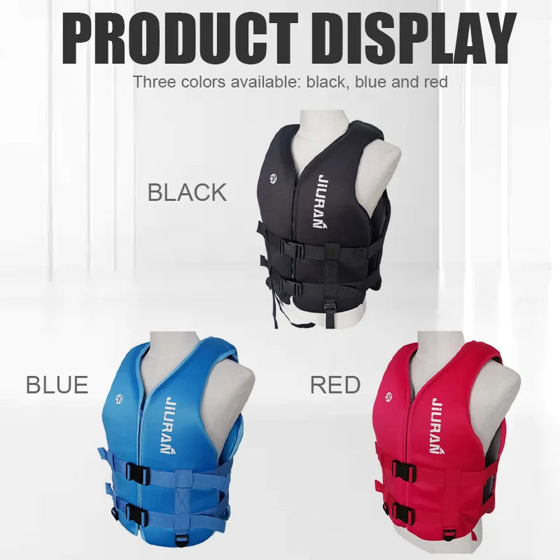 New Life Jacket Neoprene Safety Life Vest Water Sports Fishing Kayaking Boating Swimming Drifting Safety Vest for Adult Children