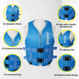 New Life Jacket Neoprene Safety Life Vest Water Sports Fishing Kayaking Boating Swimming Drifting Safety Vest for Adult Children