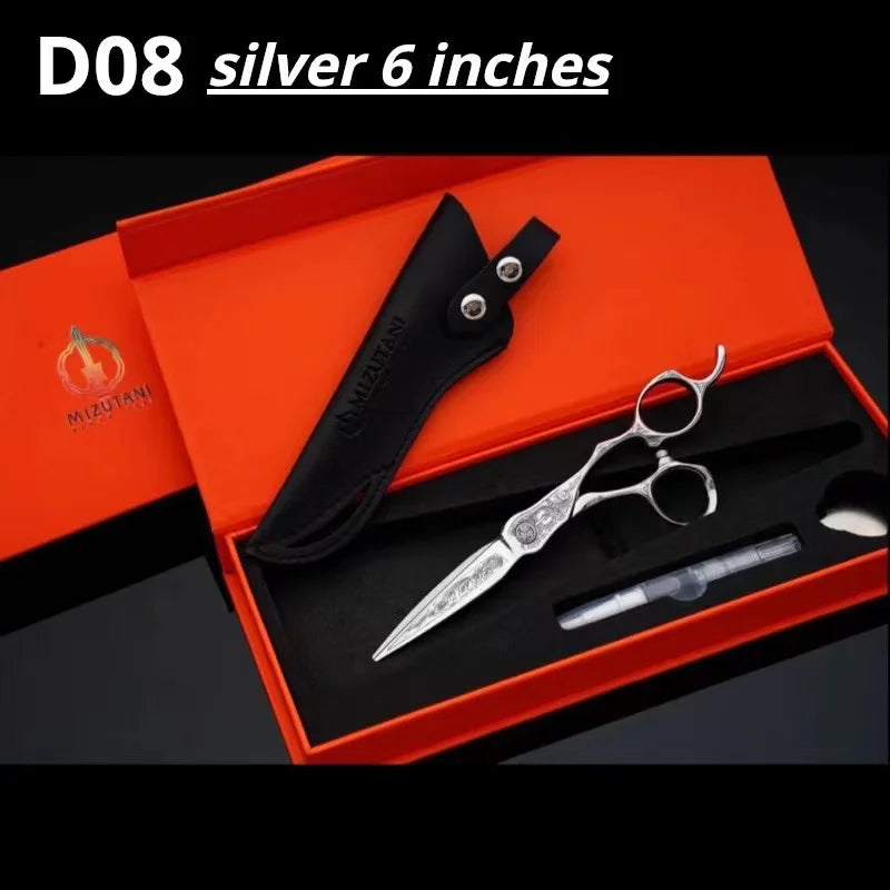 New MIZUTANI Professional Barber Tools Salon Hair Cutting Thinning Shears Set of 6.0 Inch Hair Scissors