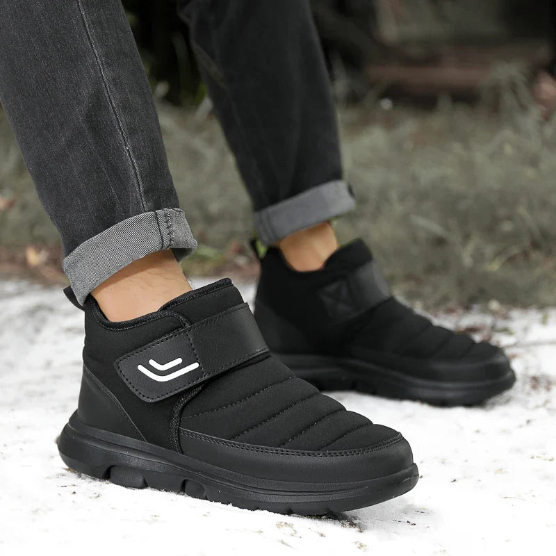 New Men Boots Winter With Fur 2023 Warm Snow Boots Men Winter Boots Work Shoes Men Footwear Fashion Rubber Ankle Shoes 36-46