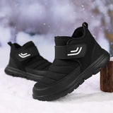 New Men Boots Winter With Fur 2023 Warm Snow Boots Men Winter Boots Work Shoes Men Footwear Fashion Rubber Ankle Shoes 36-46