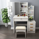 New Modern Dressing Table Cabinet Dressing Cabinet Apartment white desk Bedroom Vanity Desk with Light Mirror dresser Pink table