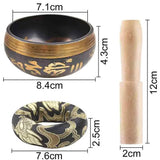 New Shining Gold Bowl Singing Bowl for Mindfulness Meditation Yoga Chanting with Good Resonation and Vibration