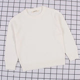 New Spring Kids Pullovers Tops Baby Boys Girls Pure Color Sweaters Autumn Kids Sweaters Knitted Bottoming Boys Sweaters