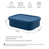 New Square Silicone Bowl Baby Food Supplement Box Teenager Lunch Box With Lid Fresh-Keeping Dustproof Microwave Refrigerator