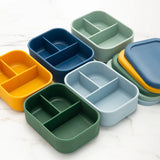 New Square Silicone Bowl Baby Food Supplement Box Teenager Lunch Box With Lid Fresh-Keeping Dustproof Microwave Refrigerator