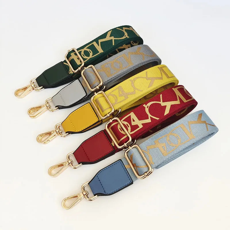 New Style Bag Strap Adjustable Bag Part Accessories For Handbags Leather Belt Wide Rainbow Shoulder Strap Replacement