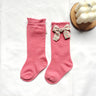 New Toddler Girls Knee High Socks Flower Bows Cute Baby Long Tube Socken Breathable Soft Children Leg Warmer Kids Casual Sock