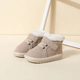 New Winter Baby Snow Boots Unisex Leather Cute Boys Girls Shoes Warm Cotton Kids Sneakers Soft Bottom Toddler Baby Shoes