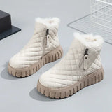 New Women Snow Boots Warm Comfortable Boots for Women Cotton Short Boots Platform Side Chain Ladies Boots Winter Women’s Shoes