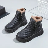 New Women Snow Boots Warm Comfortable Boots for Women Cotton Short Boots Platform Side Chain Ladies Boots Winter Women’s Shoes