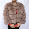 New real fox fur coat women's winter warm natural fur jacket Short raccoon fur coat 100% real fur coat high quality hot sale