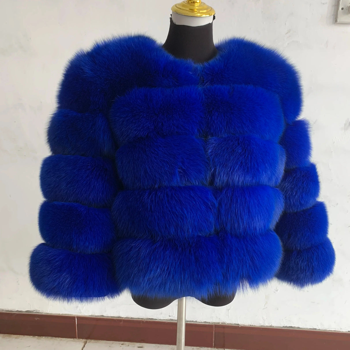 New real fox fur coat women's winter warm natural fur jacket Short raccoon fur coat 100% real fur coat high quality hot sale