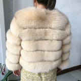 New real fox fur coat women's winter warm natural fur jacket Short raccoon fur coat 100% real fur coat high quality hot sale