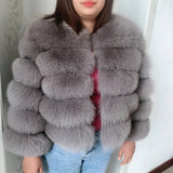 New real fox fur coat women's winter warm natural fur jacket Short raccoon fur coat 100% real fur coat high quality hot sale