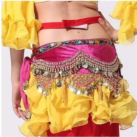 New style Belly dance costumes velvet lantern gold coins  belly dance hip scarf for women belly dancing belts