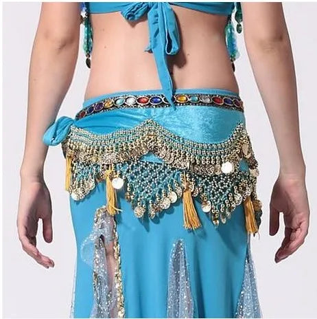 New style Belly dance costumes velvet lantern gold coins  belly dance hip scarf for women belly dancing belts