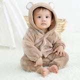 Newborn Baby Boy Girl Kids Rabbit Hooded Romper Jumpsuit Bodysuit Clothes Outfits Long Sleeve Playsuit Toddler One Piece Rompers