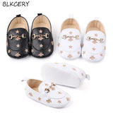 Newborn Baby Boy Shoes for 1 Year Footwear with Bees Stars Infant Casual Loafers Toddler Soft Sole Moccasins Cartoon Doll Gifts