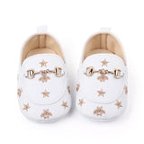 Newborn Baby Boy Shoes for 1 Year Footwear with Bees Stars Infant Casual Loafers Toddler Soft Sole Moccasins Cartoon Doll Gifts