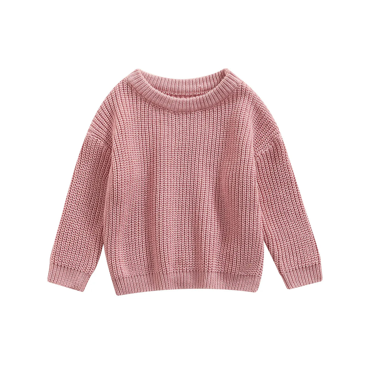 Newborn Baby Boys Girls Knitted Long Sleeve Autumn Winter Sweater Solid Loose Tops Kids Clothes 3M-5Y Pullover Tops