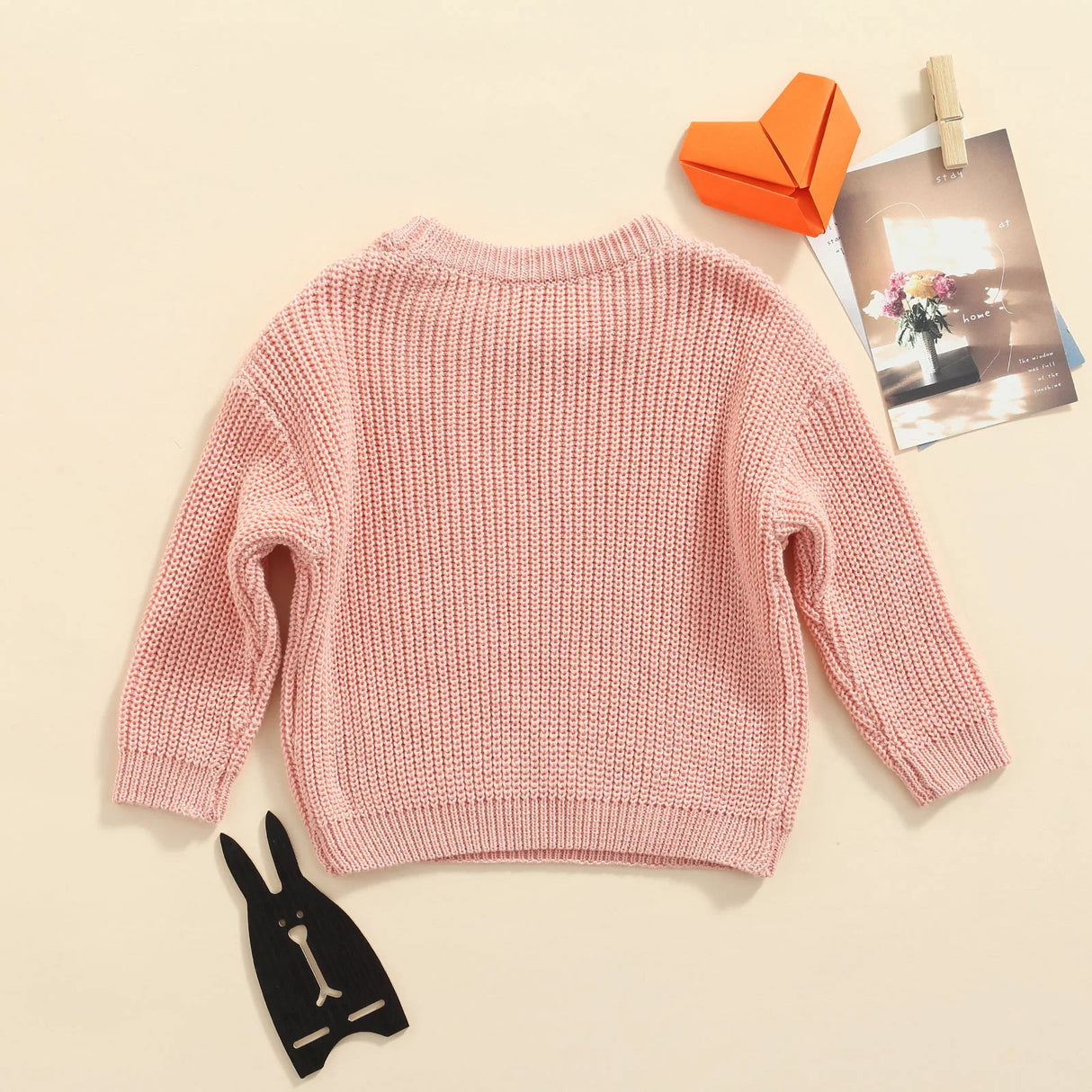 Newborn Baby Boys Girls Knitted Long Sleeve Autumn Winter Sweater Solid Loose Tops Kids Clothes 3M-5Y Pullover Tops