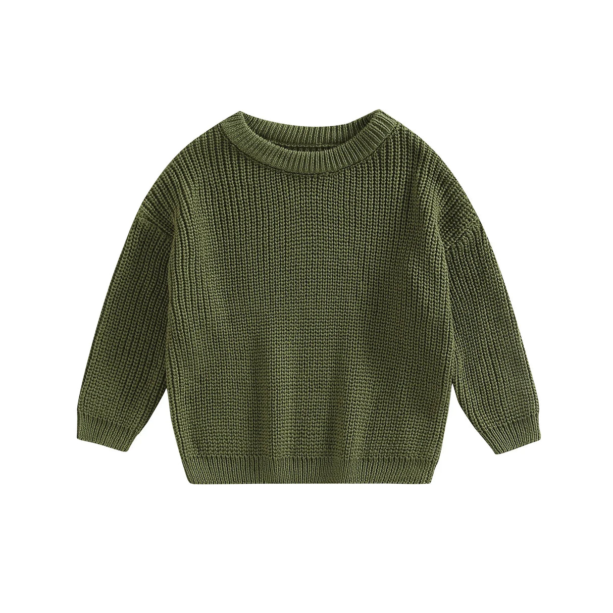 Newborn Baby Boys Girls Knitted Long Sleeve Autumn Winter Sweater Solid Loose Tops Kids Clothes 3M-5Y Pullover Tops