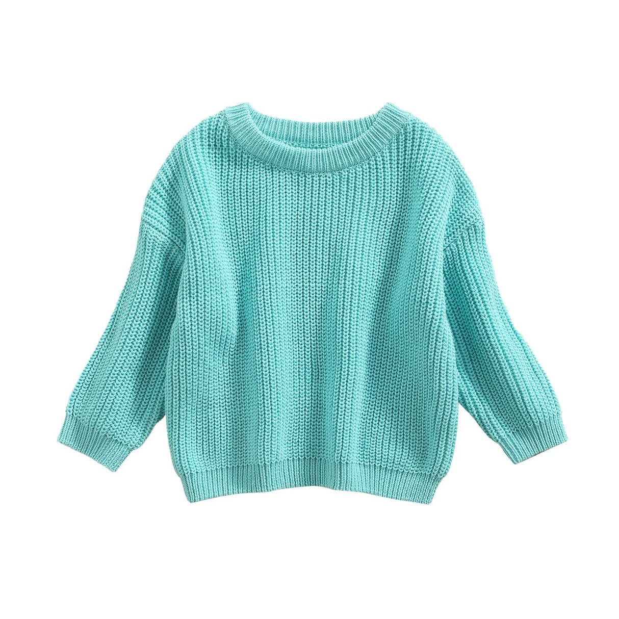 Newborn Baby Boys Girls Knitted Long Sleeve Autumn Winter Sweater Solid Loose Tops Kids Clothes 3M-5Y Pullover Tops