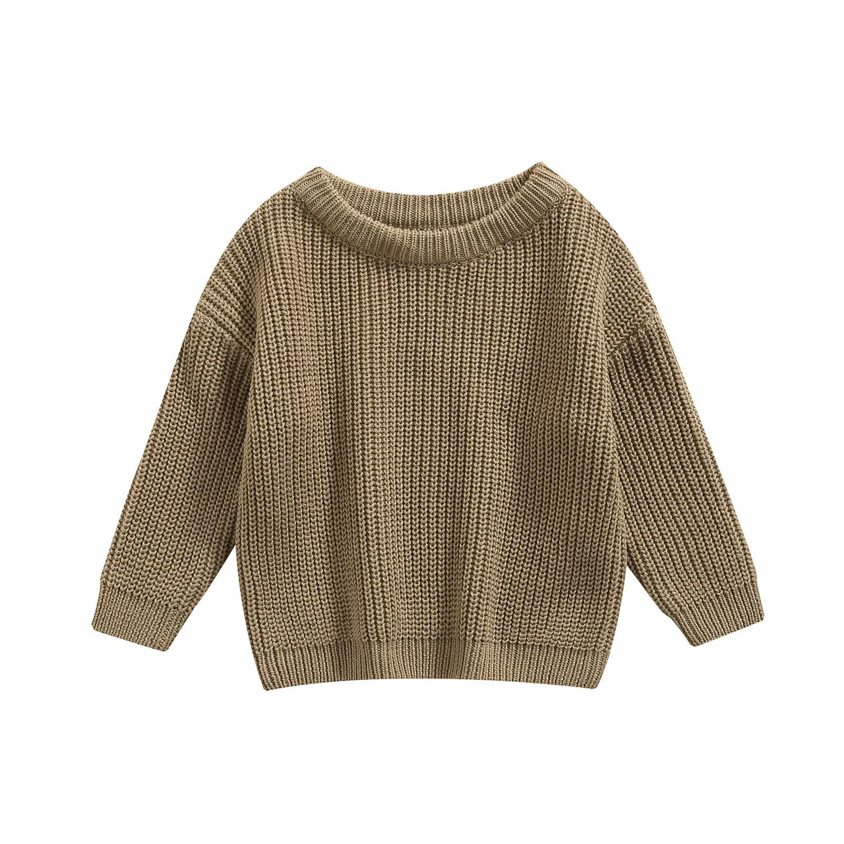 Newborn Baby Boys Girls Knitted Long Sleeve Autumn Winter Sweater Solid Loose Tops Kids Clothes 3M-5Y Pullover Tops