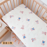 Newborn Baby Cot Fitted Sheet With Elastic Cotton Cartoon Printing Crib Bed Sheet Child Matress Cover Case Bed Protector