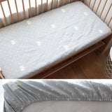 Newborn Baby Cot Fitted Sheet With Elastic Cotton Cartoon Printing Crib Bed Sheet Child Matress Cover Case Bed Protector