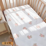 Newborn Baby Cot Fitted Sheet With Elastic Cotton Cartoon Printing Crib Bed Sheet Child Matress Cover Case Bed Protector