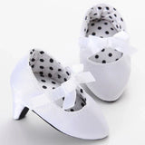 Newborn Baby Girl Princess High Heels Soft Sole Shoes First Walkers Toddler Kids Infantil Bow Leopard Anti-Slip Shoes Mocassins