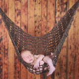 ❤️Newborn Photography Props Accessories Wool Handmade Knit Hook String Bag Studio Baby Photo Props Crochet Hammock Fotografia