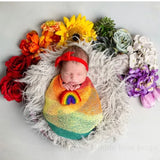 Newborn Photography Props DIY Handmade Needle Felted Rainbow Baby Wool Felt Love Heart PhotoShoot Studio Props Accessories